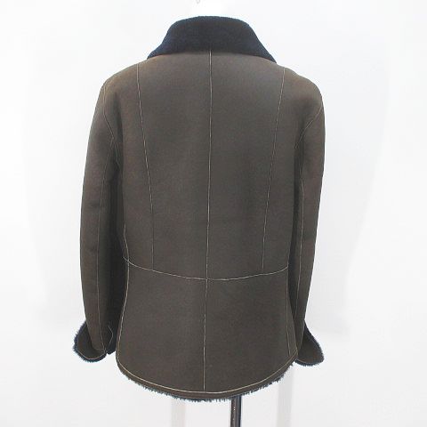 シャネル CHANEL P24666V01741 長袖 ムートンジャケット 38 茶系 