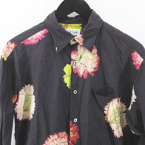 値下げ　Paul Smith 花柄 長袖シャツ Mサイズ 美品］Paul Smith 長袖シャツ 花柄 柄シャツ ポールスミス