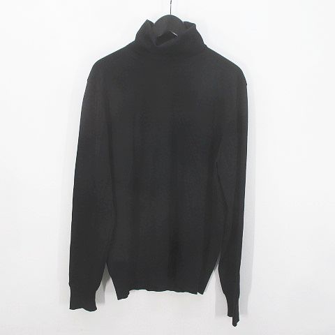 エルメス HERMES 長袖 ニット セータータートルネック XL 黒系 