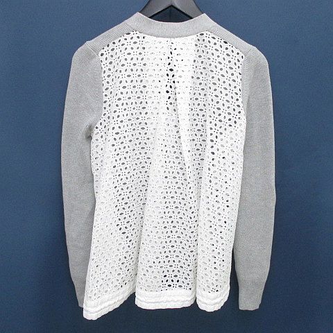 サカイ sacai 3036 17-Q3036 長袖 カーディガン ニット 1 灰系 グレー 