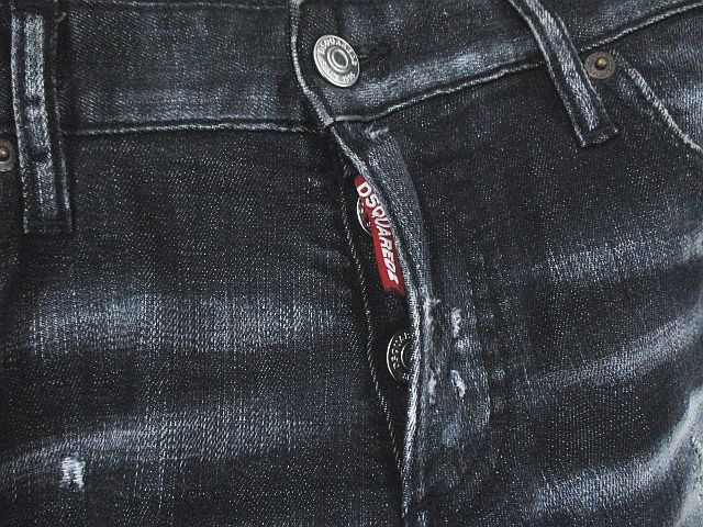 DSQUARED2 ロング丈 デニムパンツ ジーンズ 44 黒系 ブラック