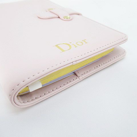 未使用品 ディオール Dior 手帳カバー ノート ピンク系 文具 ロゴ文字