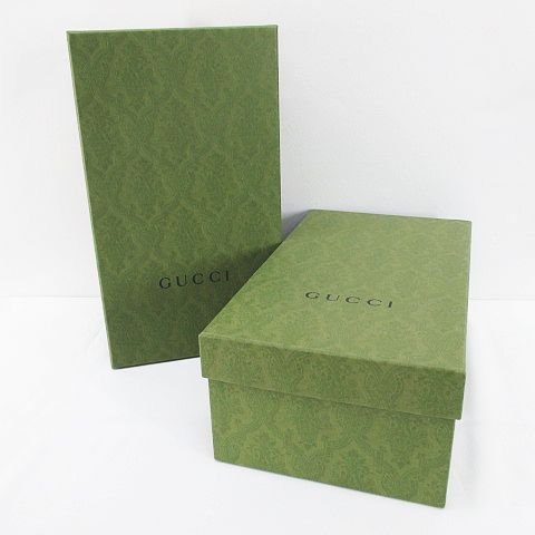 グッチ GUCCI 空箱 2点セット 空き箱 保存箱 ギフト用 大 収納 緑系 