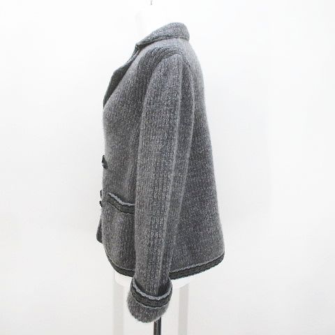 シャネル CHANEL P52056K06676 ニット ジャケット 34 灰系 グレー  