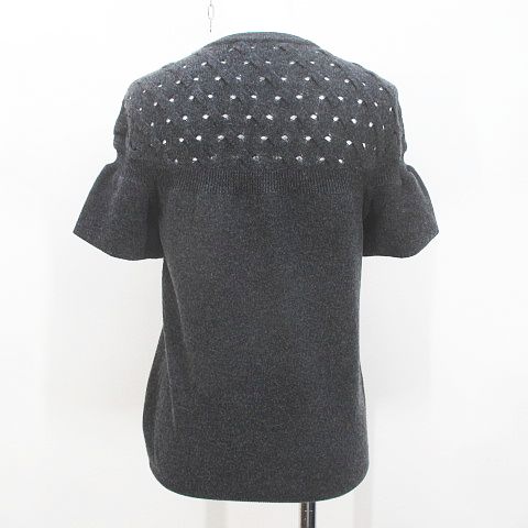 シャネル CHANEL P46763K05893 半袖 ニット セーター 38 灰系 グレー 
