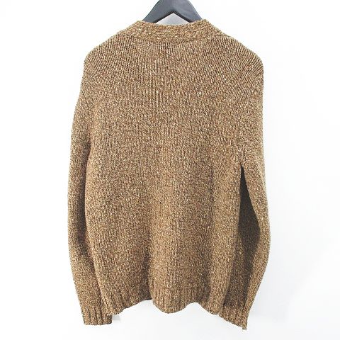 YARG 長袖 カーディガン ニット 46 茶系 ブラウン イタリア製 ボタン 