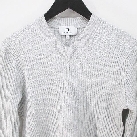 シーケーカルバンクライン ck Calvin Klein 長袖 ニット セーター V 