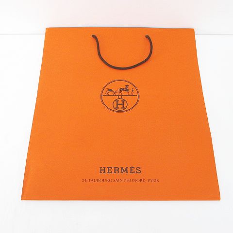 HERMES オレンジ ロゴ入り紙袋 HERMES オレンジ ロゴ入り紙袋 ショッパー 大中小サイズ6枚