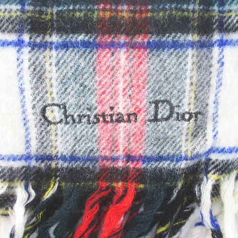クリスチャンディオール Christian Dior マフラー ストール 赤系