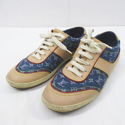ルイヴィトン LOUIS VUITTON ローカットスニーカー モノグラム デニム 