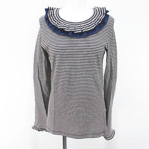 シャネル CHANEL P42109K03211 R8722 ボーダー 長袖 カットソー ロン 