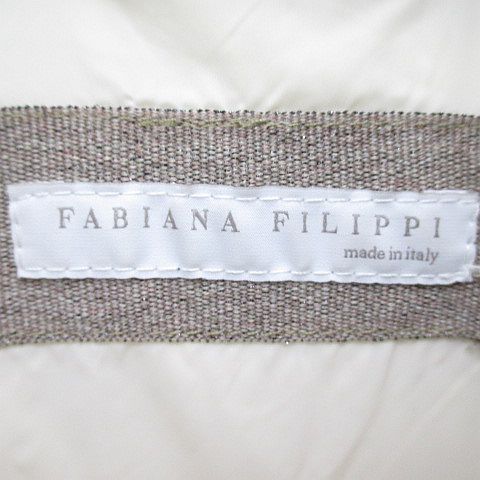 ファビアナフィリッピ FABIANA FILIPPI ダウンコート 比翼 ボア 毛皮 