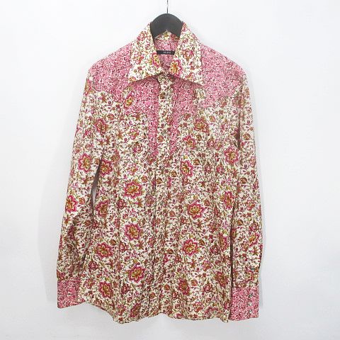 グッチ GUCCI 125597-Z1409 トムフォード期 花柄ウエスタンシャツ 40 