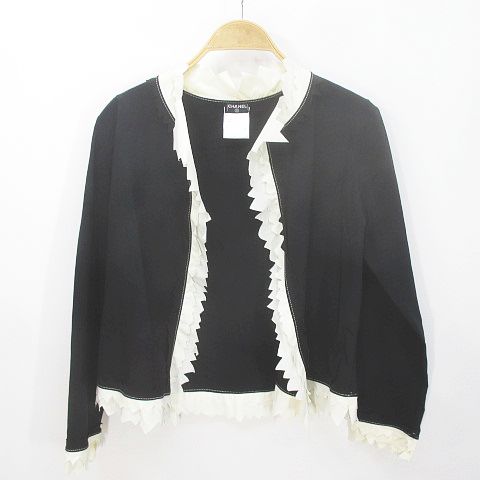 シャネル CHANEL P23120V13692 七分袖 ノーカラージャケット ショート 