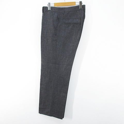 ジョルジオアルマーニ　リネンスラックス ジョルジオアルマーニ GIORGIO ARMANI ロングパンツ スラックス ジップ