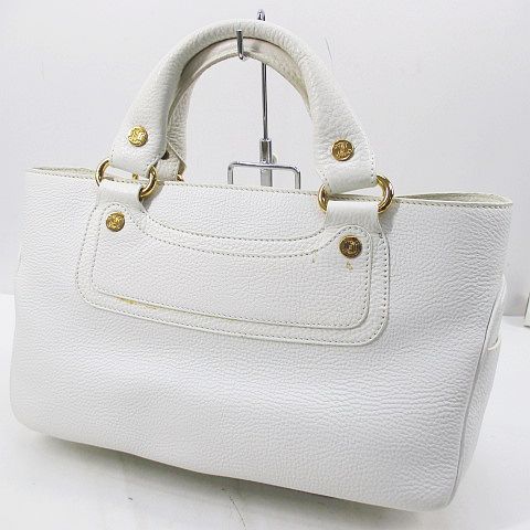 セリーヌ CELINE ブギーバック トートバッグ ホワイト 白 レザー 