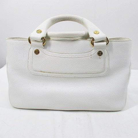 セリーヌ CELINE ブギーバック トートバッグ ホワイト 白 レザー 
