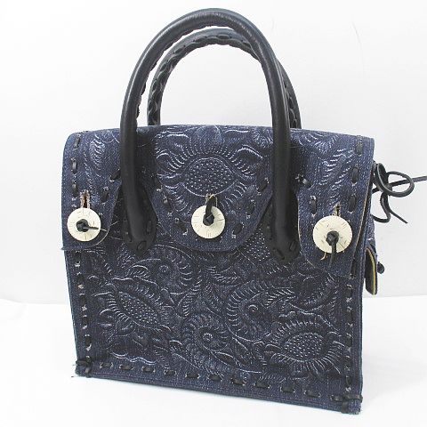 Carving Tribes ネイビー ハンドバッグ Carving Tribes ネイビー ハンドバッグ Carving Tribes（カービング