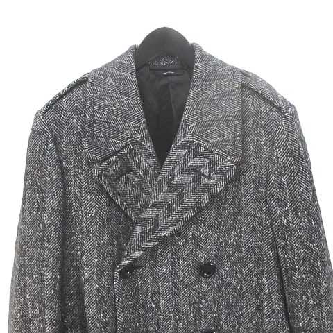 トムフォード TOM FORD ロング丈 チェスターコート 46R 灰系 グレー