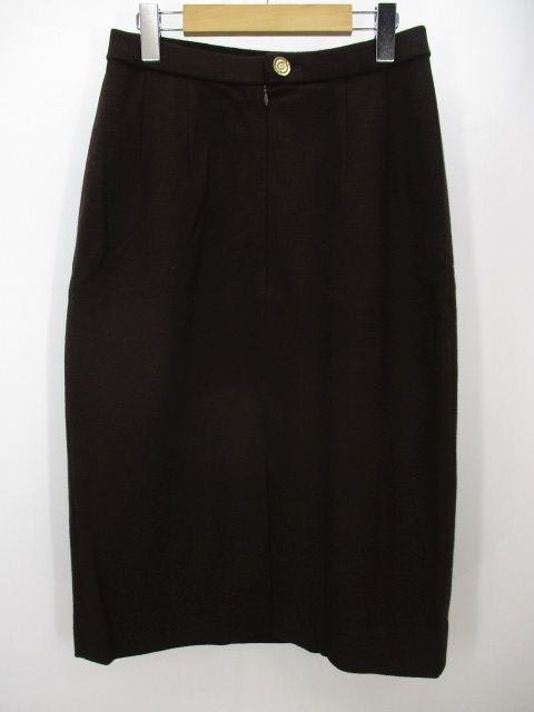 レオナール LEONARD ロング丈 タイトスカート 67-93 茶系 ダーク  