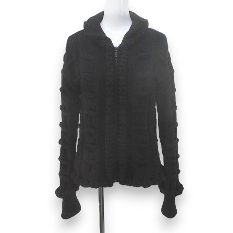 シャネル CHANEL P47196K05982 ニット ブルゾン ジャケット 38 黒系 