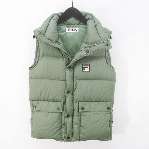 フィラ FILA ダウンベスト ノースリーブ ジャケット 緑系