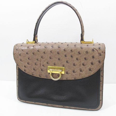 FABIENNE PARIS ファビエンヌ ハンドバッグ バイカラー コンビ 