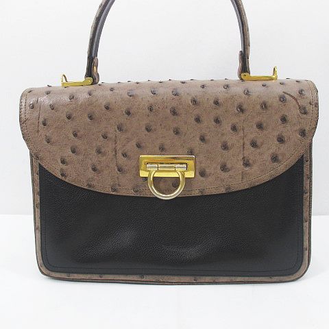 FABIENNE PARIS ファビエンヌ ハンドバッグ バイカラー コンビ