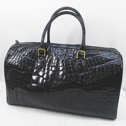 ザリアーニ Zagliani ボストンバッグ トラベルバッグ ゴールド金具 