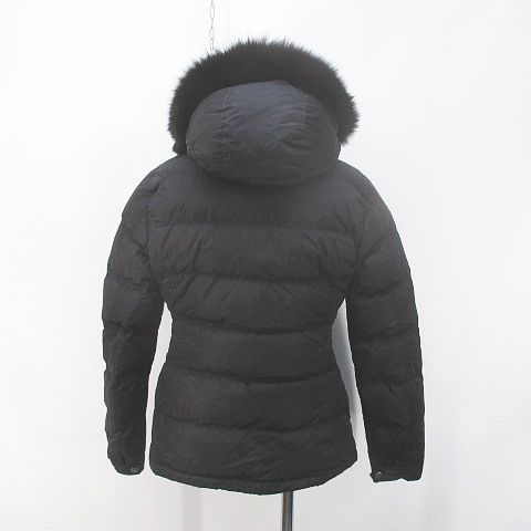 PRADA 黒 ファー付き ダウン ジャケット S 38 PRADA ファー付き ブラック ダウンジャケット 38