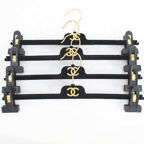 シャネル CHANEL ココマーク CCマーク スカート パンツハンガー 4本 