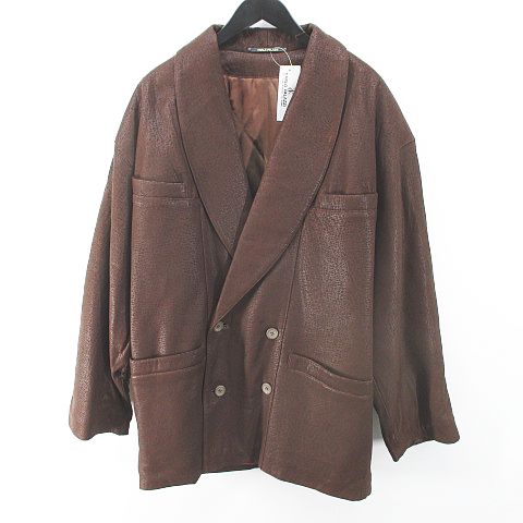 未使用品 カルロパラッツィ CARLO PALAZZI レザージャケット 羊革 中綿  