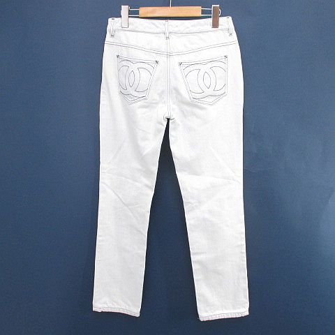 シャネル CHANEL P47303V35492 AY763 デニムパンツ ジーンズ ジップ  