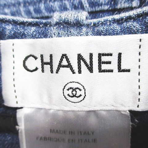 シャネル CHANEL 08P P32970V23647 AS274 膝丈 フレアスカート デニム 