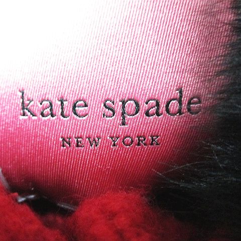 タグ付き 近年モデル ケイトスペード ツイードファーロングコート 赤 ケイトスペード KATE SPADE ロングコート ツイードコート 2 レッド 赤