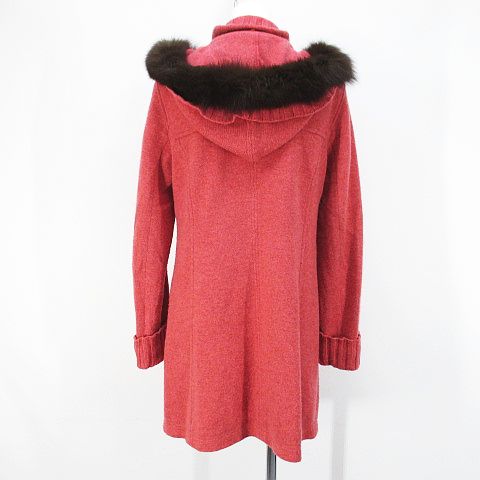 poushal ポーシャル カシミヤ カーディガンコート 40 ピンク系 ミドル  