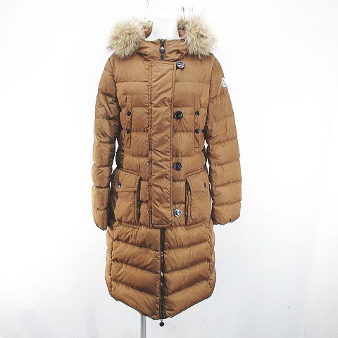 モンクレール MONCLER GENEVRIER ダウンコート ロング丈 2 茶系 