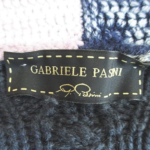 ガブリエレパジーニ Gabriele Pasini 長袖 カーディガン ニット M 紺系