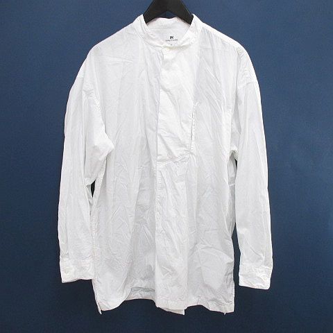 イッセイミヤケ ISSEY MIYAKE ノーカラーシャツ カットソー 比翼 プル 
