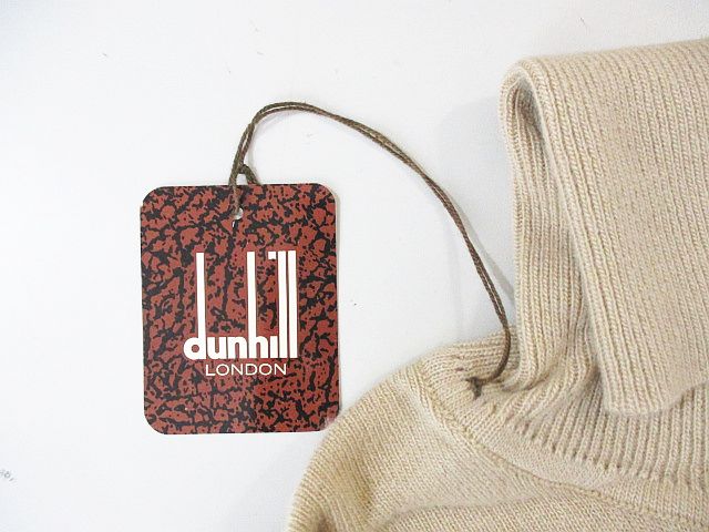 未使用品 ダンヒル dunhill 長袖 ニット セーター 40 ベージュ 