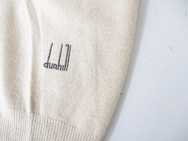 未使用品 ダンヒル dunhill 長袖 ニット セーター 40 ベージュ 