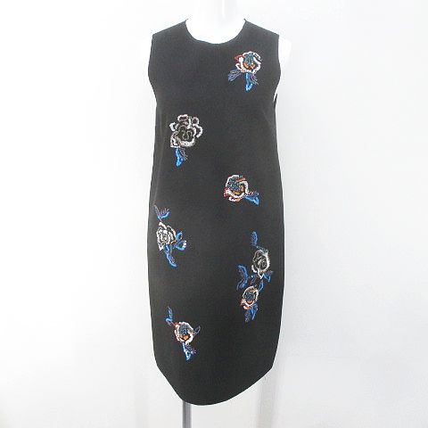 エムエスジーエム MSGM ノースリーブ 膝丈 ワンピース 38 黒系  