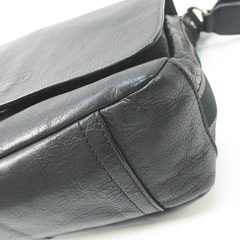 コーチ COACH F70555 メッセンジャーレザーショルダーバッグ ブラック