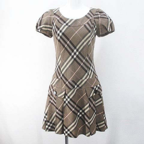 バーバリーブルーレーベル BURBERRY BLUE LABEL フレンチスリーブ 膝丈  