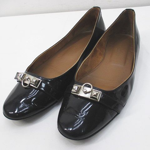 エルメス　Hermes　パンプス　ブラック 中古・古着通販】HERMES (エルメス) パンプス ブラック サイズ