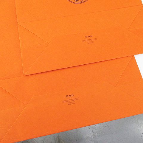 HERMES エルメス ショップ袋 3点セット オレンジ ショッパー