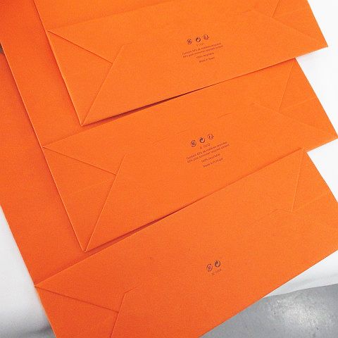 HERMES ショッパー袋 オレンジ エルメス HERMES 紙袋 ショッパー ショップ袋 ハイブランド オレンジ