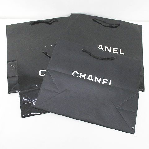 シャネル CHANEL 4枚セット 紙袋 ショッパー ショップ袋 純正 デザイン 