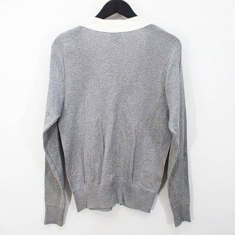 ルトロワ Letroyes トレーナー サイズM グレー メンズ 裏起毛 トップス ルトロワ Letroyes 長袖 カーディガン M グレー 灰 Vネック リブ 綿