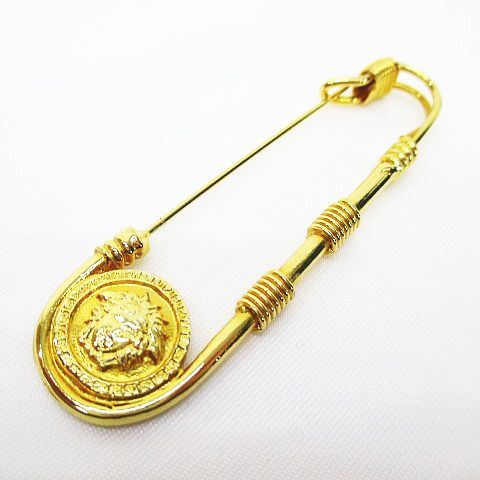 GIANNI VERSACE メデューサ ピンブローチ ゴールド